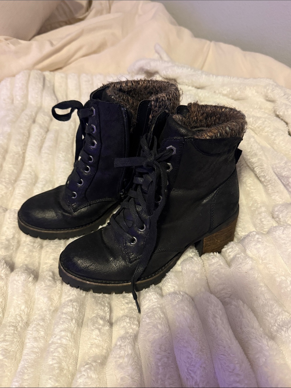 Fall boots for women warm leather